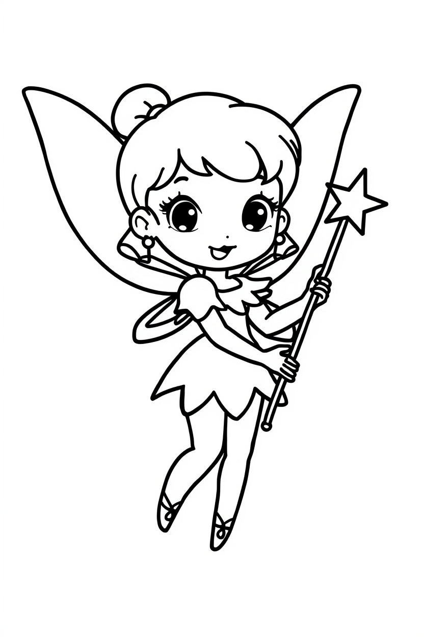 8.08 "24 Pages" Princess & Fairy Colouring Book for Kids Ages 4–7 | Cute Magical Coloring Pages Printable