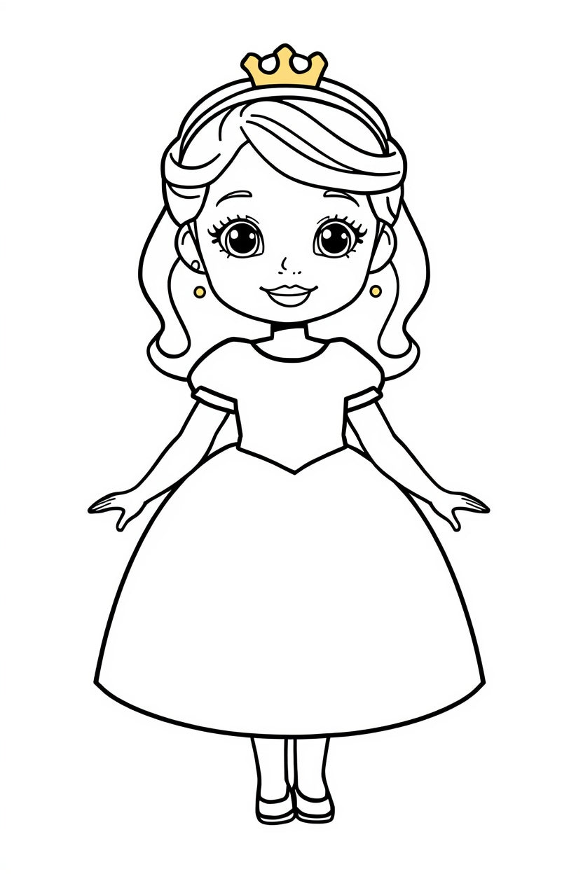 8.08 "24 Pages" Princess & Fairy Colouring Book for Kids Ages 4–7 | Cute Magical Coloring Pages Printable