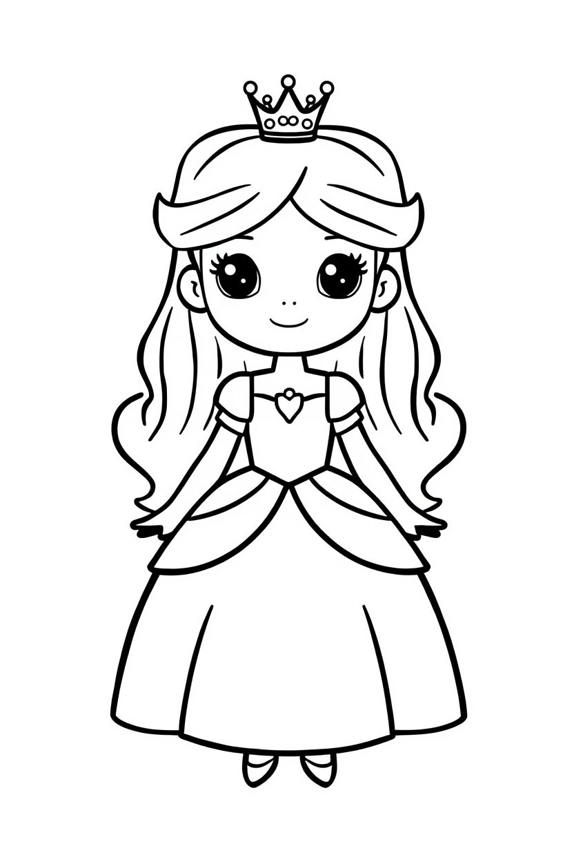 8.08 "24 Pages" Princess & Fairy Colouring Book for Kids Ages 4–7 | Cute Magical Coloring Pages Printable
