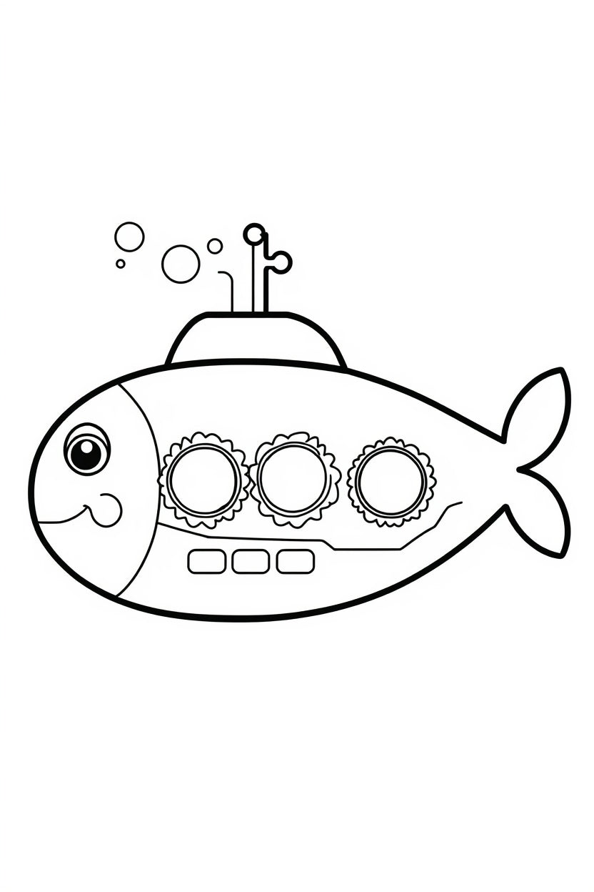 8.07 "22 Pages" Ocean Animals Coloring Book for Kids Ages 3–6 | Cute Sea Creatures Printable Coloring Pages