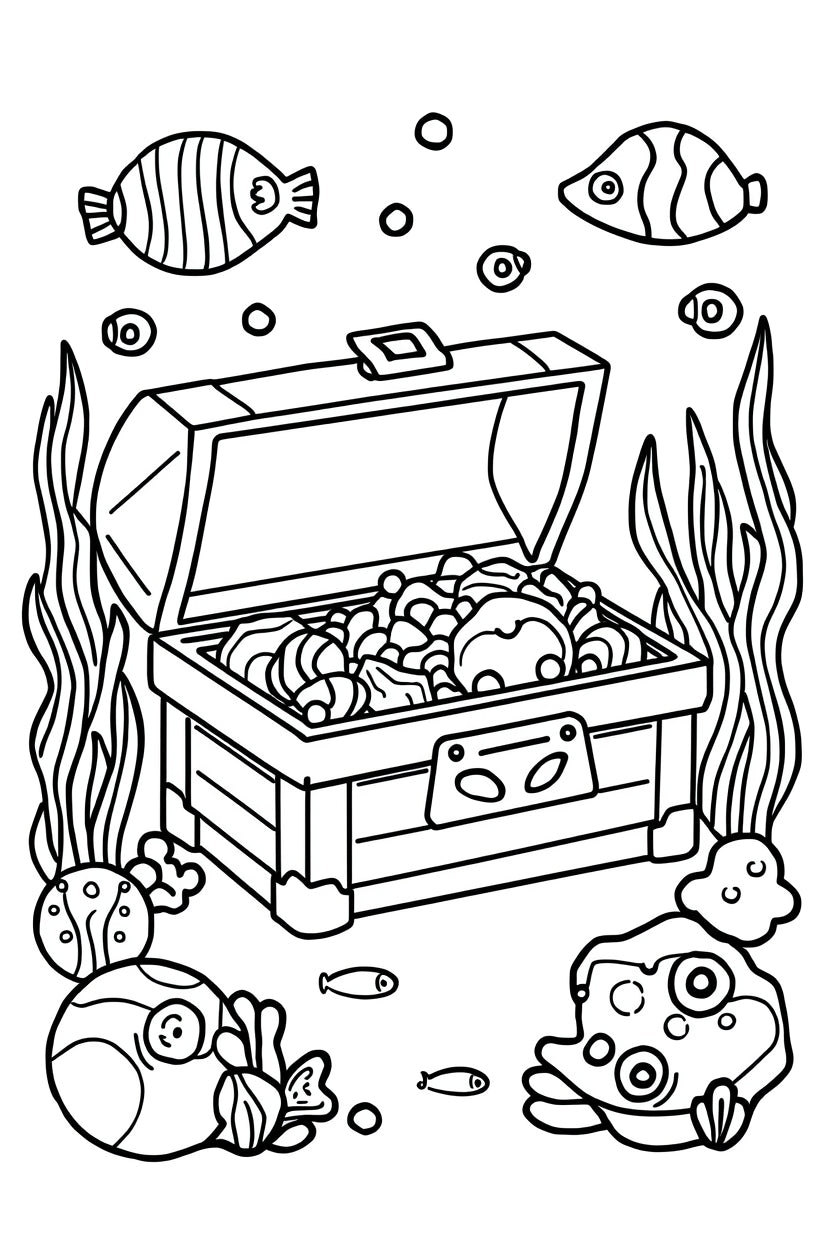 8.07 "22 Pages" Ocean Animals Coloring Book for Kids Ages 3–6 | Cute Sea Creatures Printable Coloring Pages